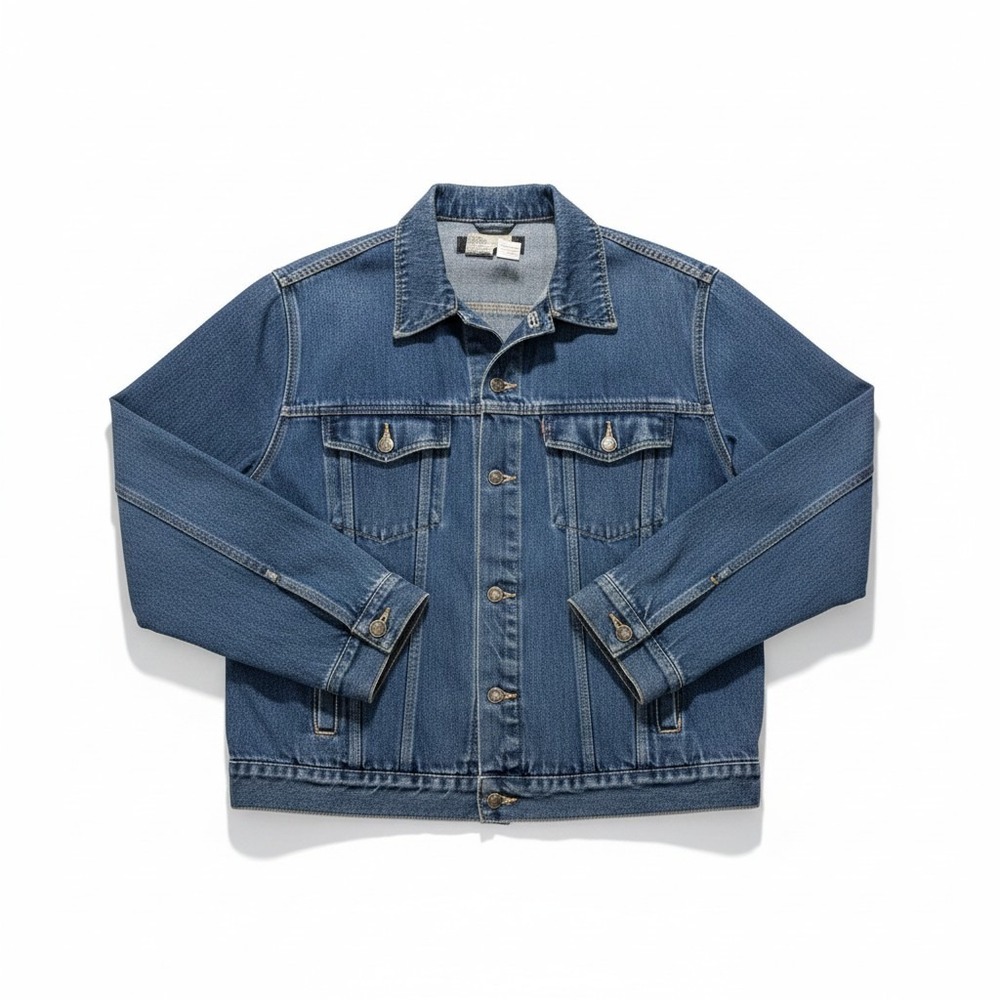 Wrangler Hero‎ XL Blue Denim Trucker Jacket Womens Vintage Casual